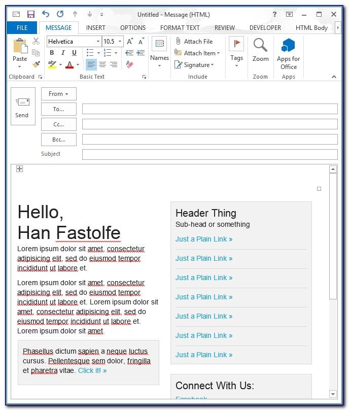 Outlook Html Email Signature Template