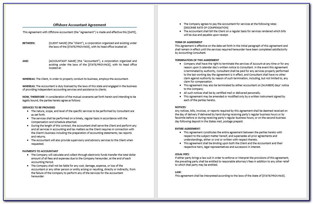 Outsourcing Agreement Template Pdf