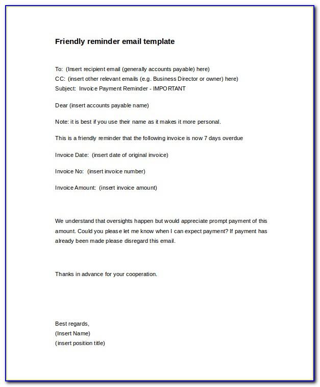 Outstanding Invoices Letter Template