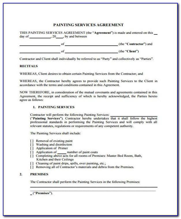 Painting Service Agreement Template