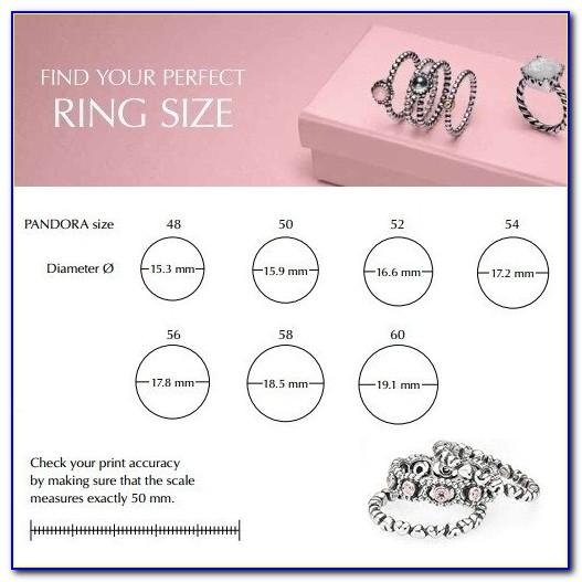 Pandora Ring Size Template