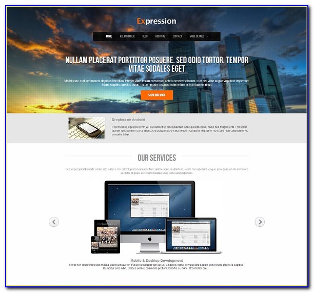 Parallax Scrolling Website Free Template