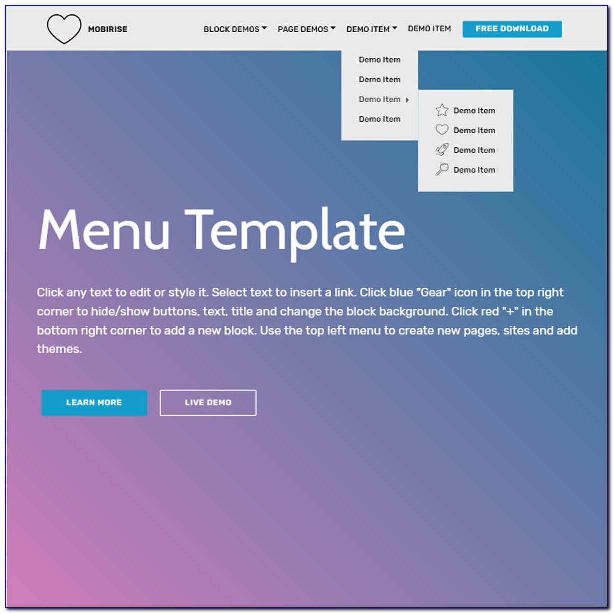 Parallax Web Template Free Download
