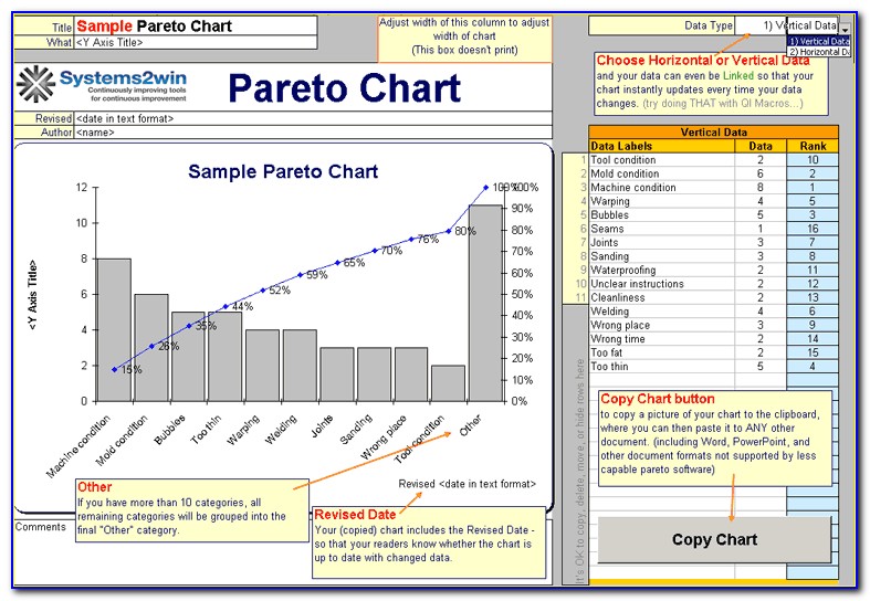 Pareto Chart Template Excel 2003