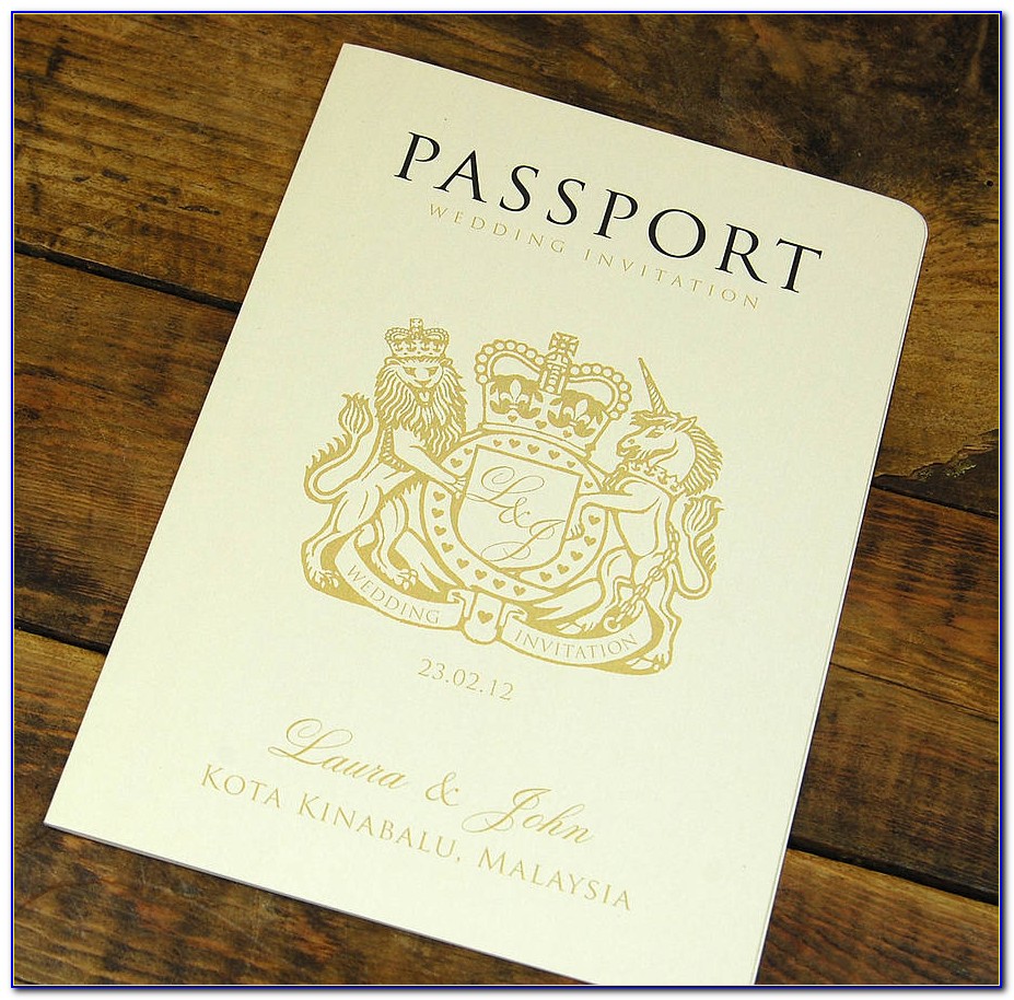 Passport Wedding Invitation Cards