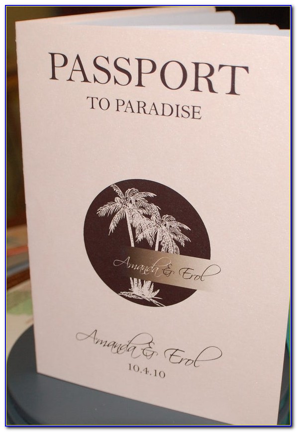 Passport Wedding Invitation Samples