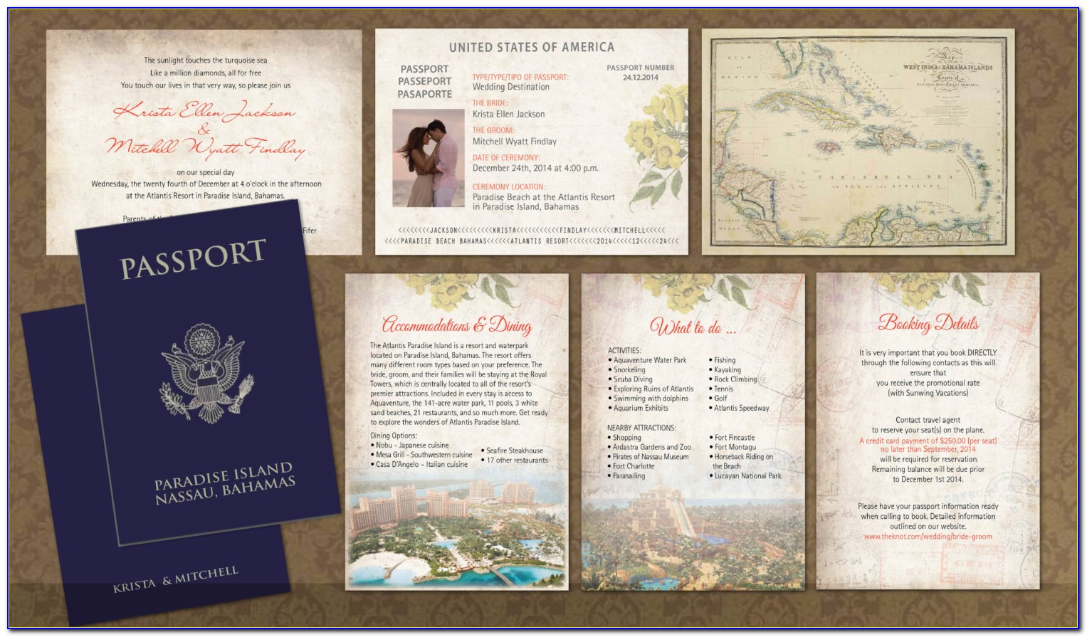 Passport Wedding Invitation Template Free Download
