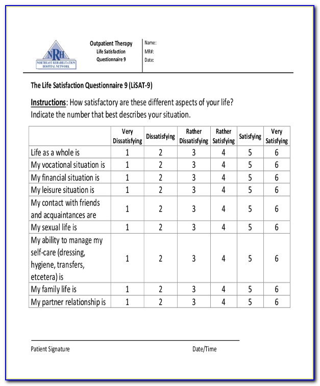 Patient Satisfaction Survey Questionnaire Sample