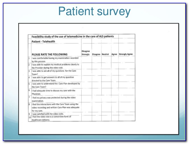 Patient Satisfaction Survey Template Nhs