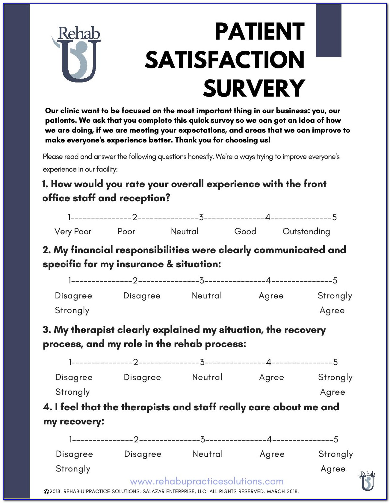 Patient Survey Questions Template