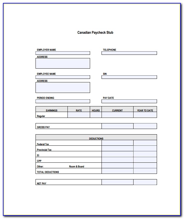 Pay Stub Template Mac Numbers