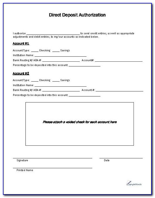 Payroll Deduction Form Word Template