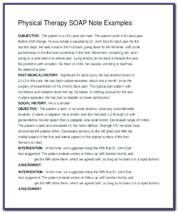Pediatric Physical Therapy Evaluation Forms Pdf