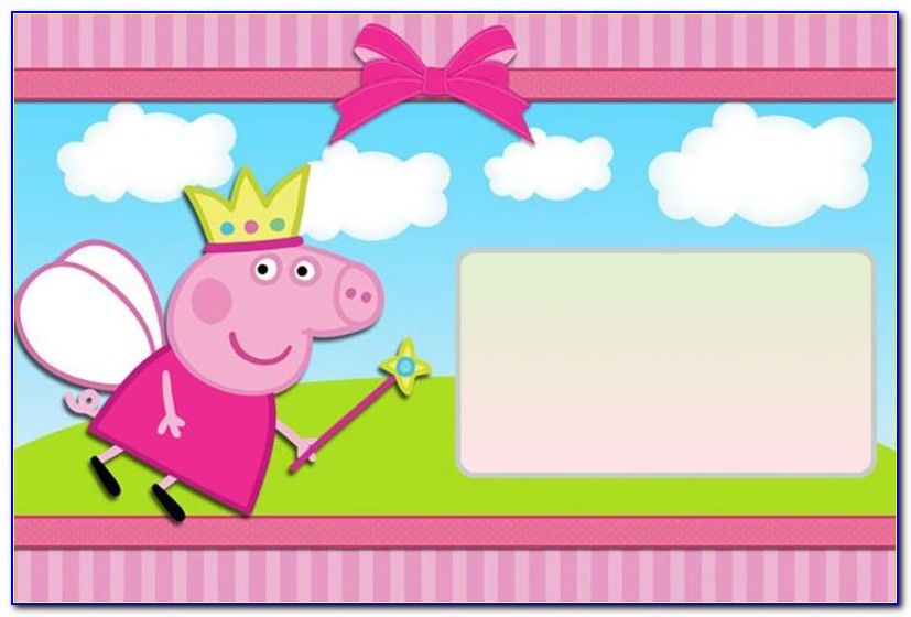 Peppa Pig Invitation Template Free