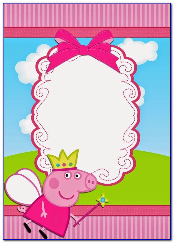 Peppa Pig Party Invitations Template Free