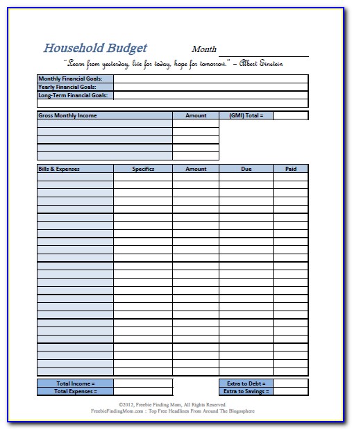 Personal Budget Templates For Numbers