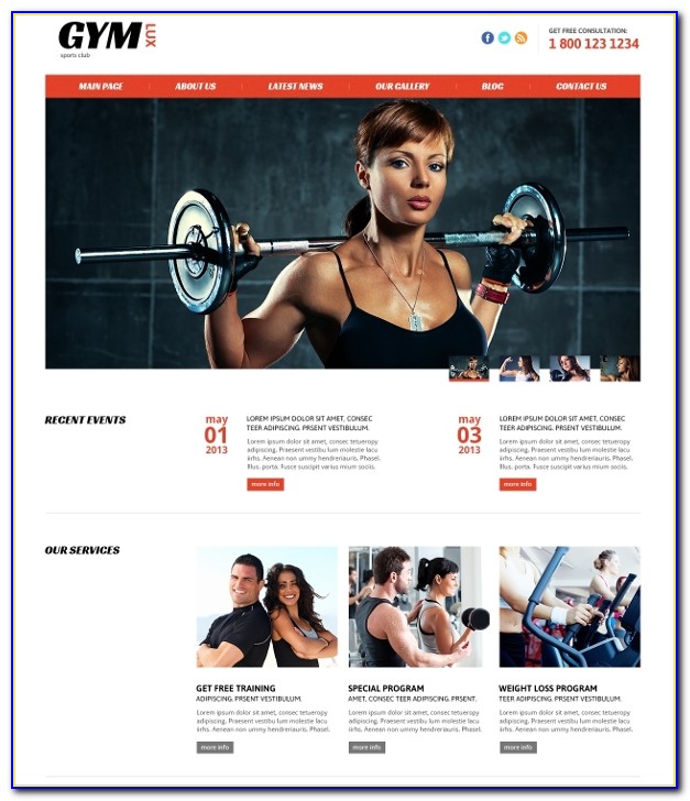 Personal Fitness Trainer Website Template