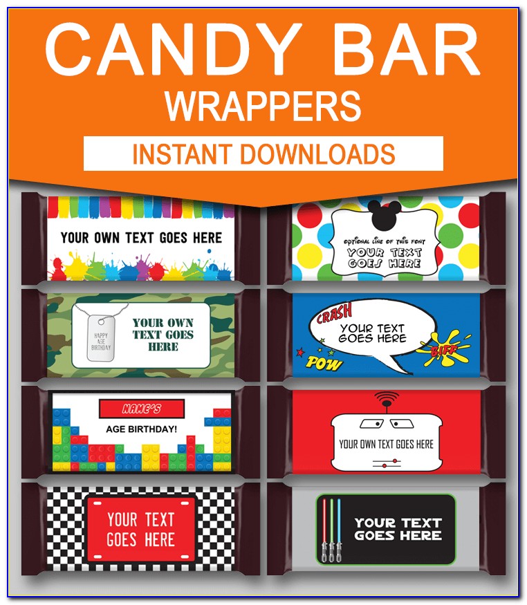 Personalized Candy Wrappers Printable