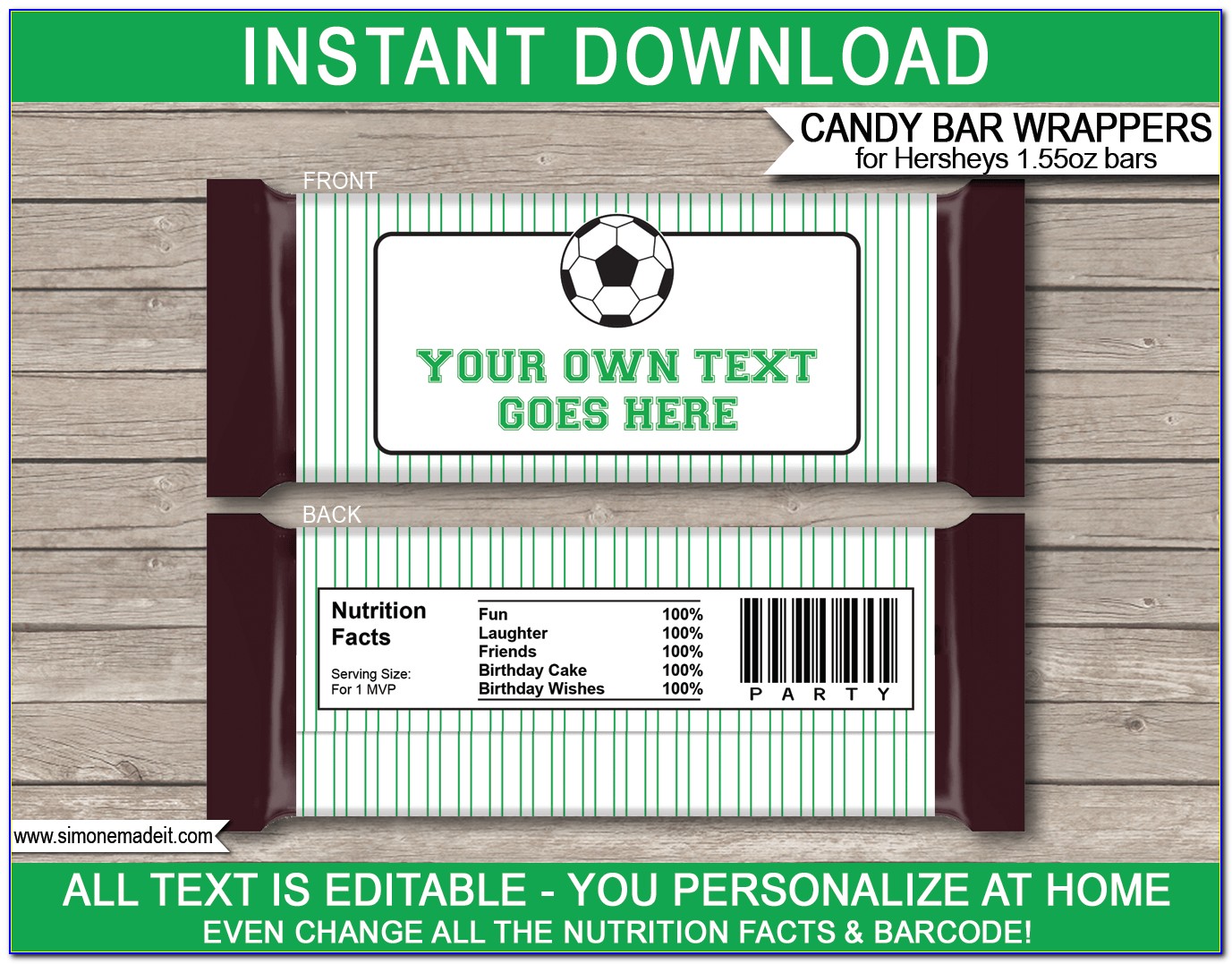 Personalized Candy Wrappers Template For Free