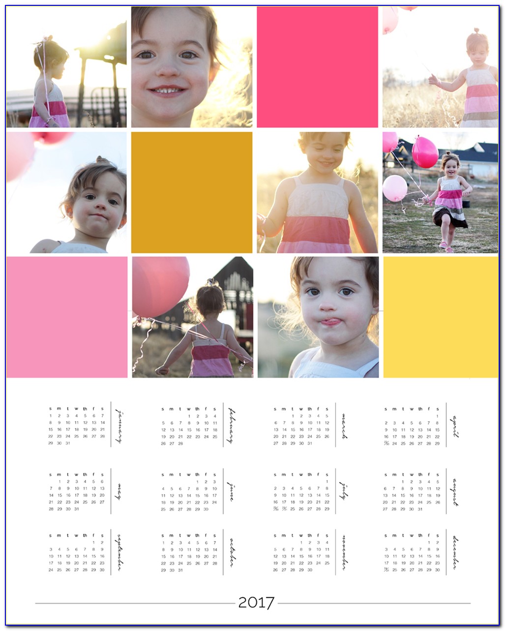 Personalized Photo Calendar Template