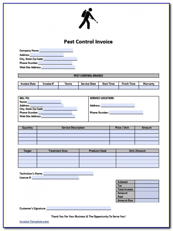 Pest Control Contract Template