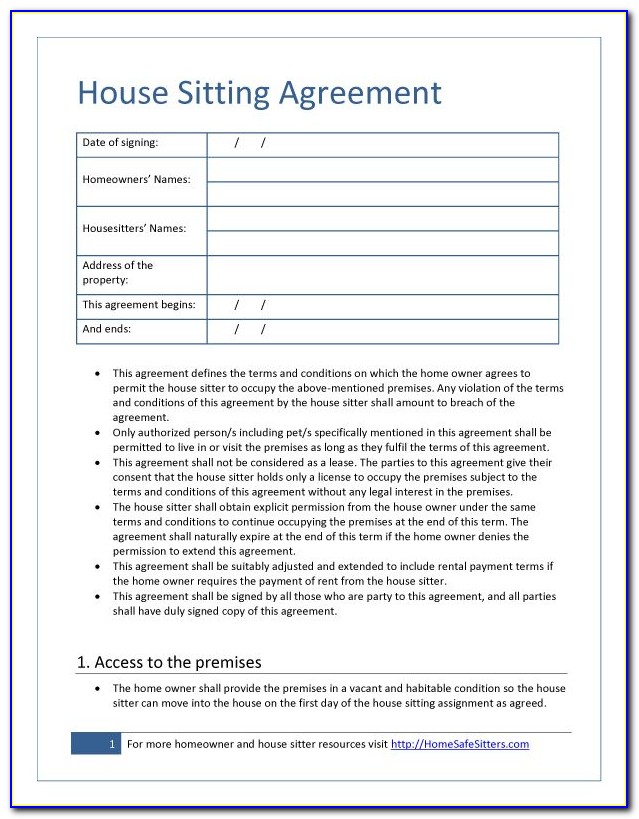 Pet Boarding Contract Template