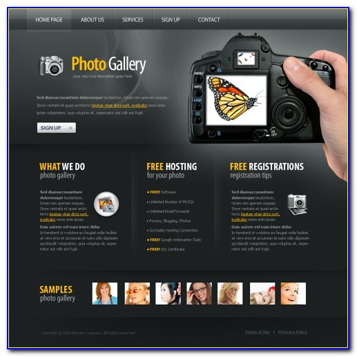 Photographer Web Template Free Download