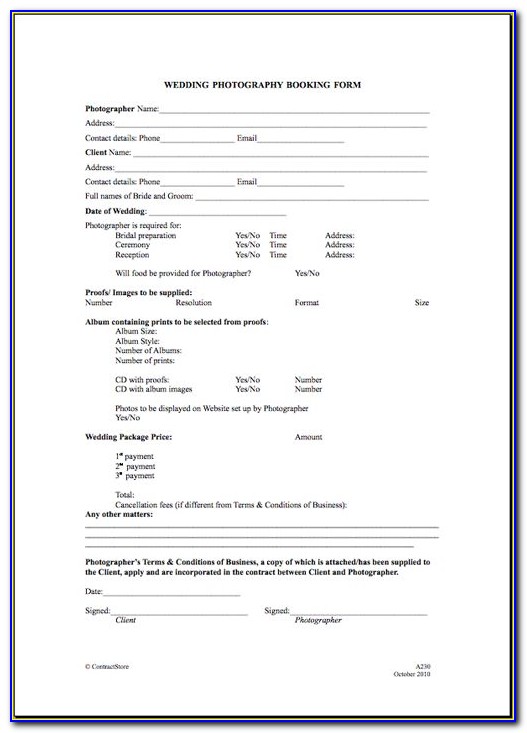 Photography Release Form Template Uk