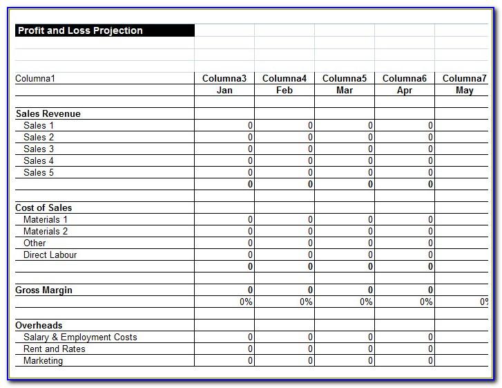 P&l And Balance Sheet Template Excel