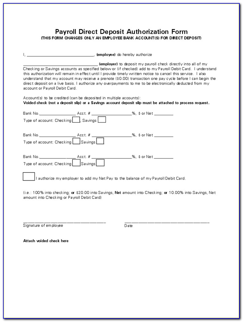 Voluntary Payroll Deduction Form Template