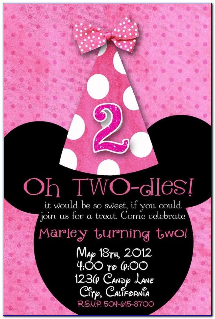 Baby Minnie Mouse Invitation Template Free
