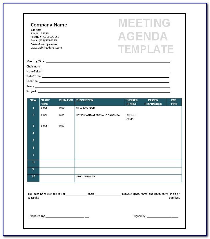 Business Meeting Minutes Sample Doc