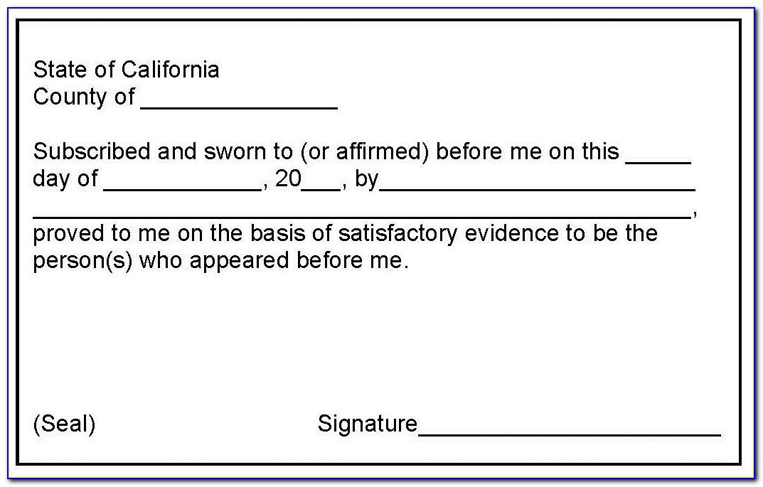 California Notary Seal Template