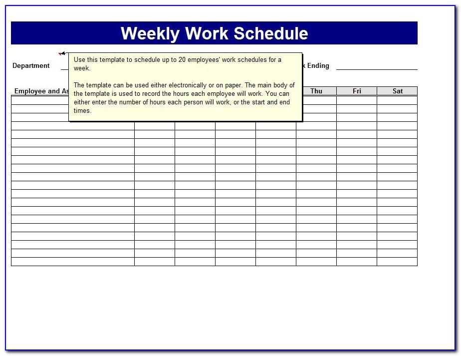 Free Download Monthly Work Plan Template Excel