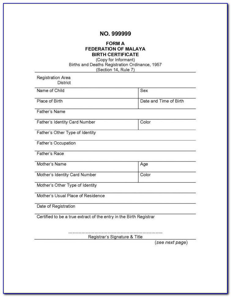 Free Mexican Birth Certificate Translation Template From Spanish To English