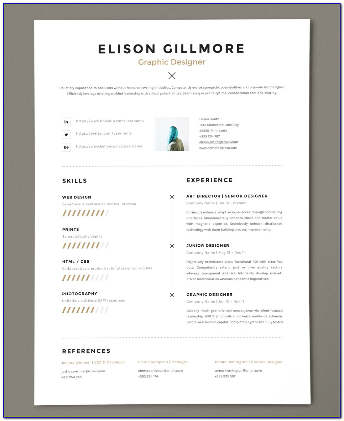 Free Modern Resume Templates For Word 2019