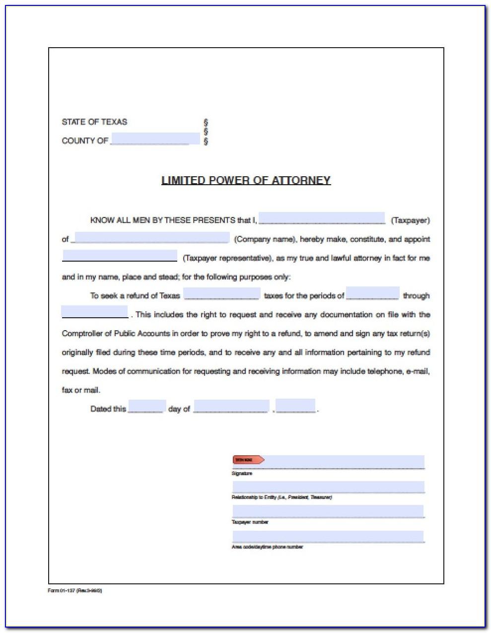 Medical Power Of Attorney Form Template