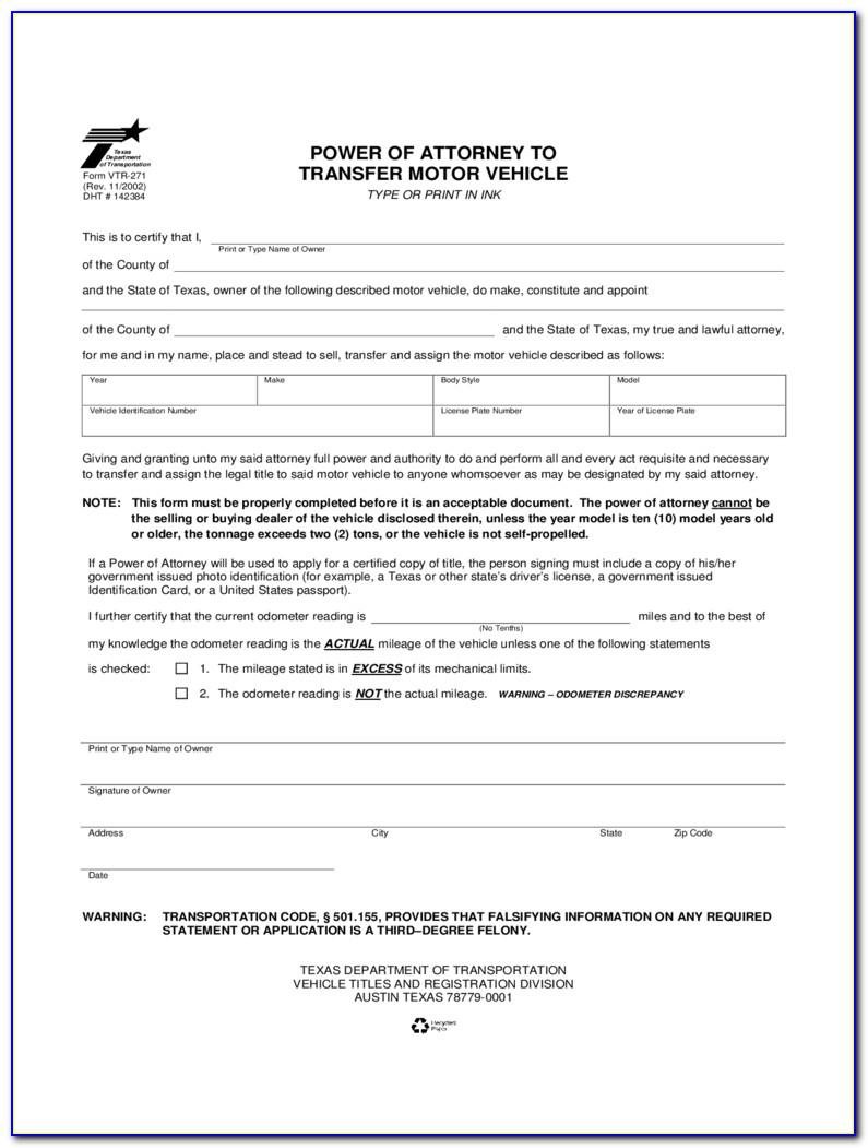 Medical Power Of Attorney Form Texas Spanish