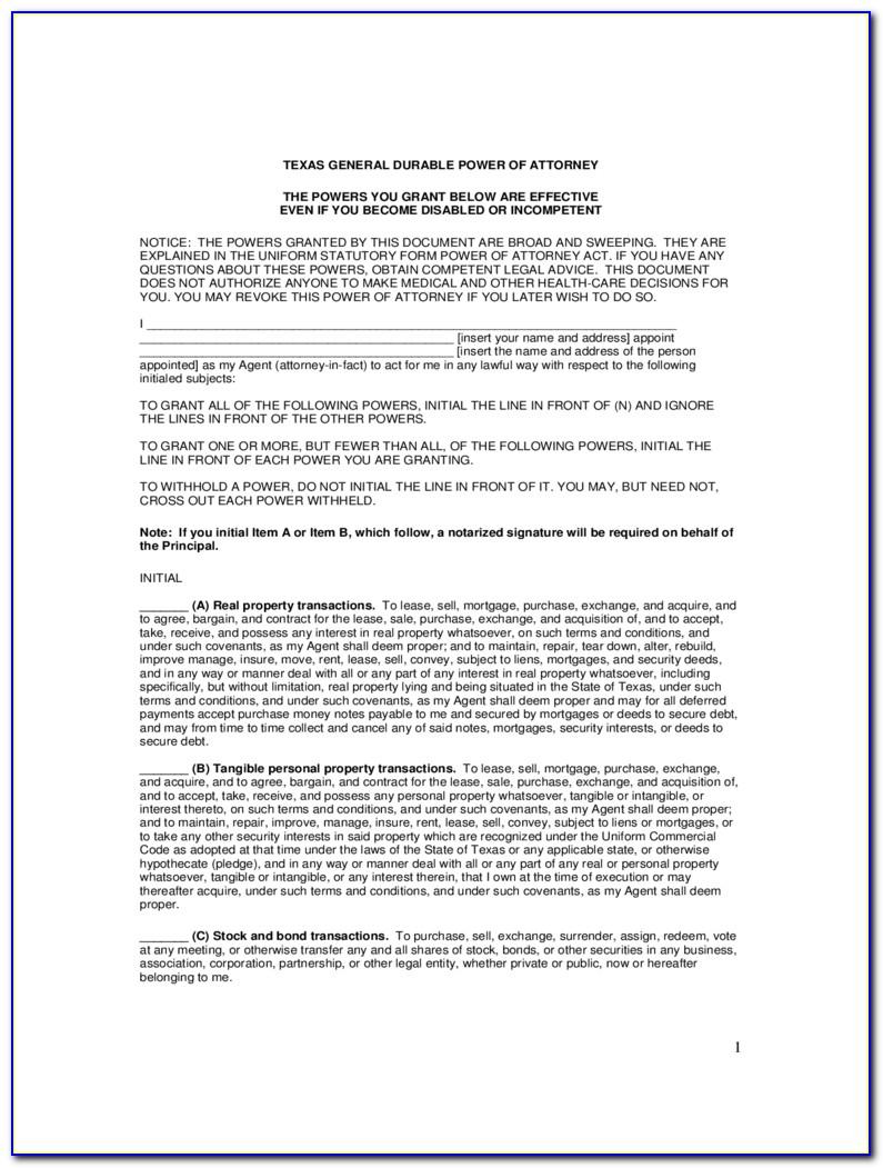 Medical Power Of Attorney Forms Free Download