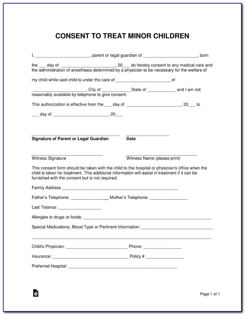 Medical Treatment Consent Form Template