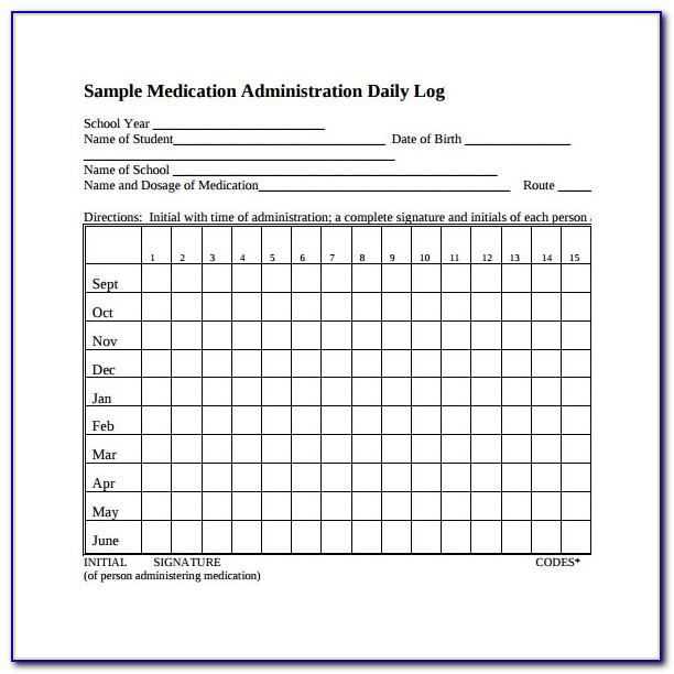 Medication Administration Record Template Excel