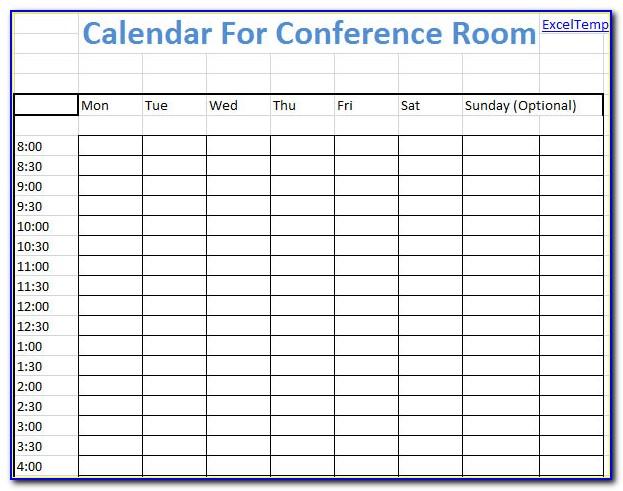 Meeting Room Booking Template Excel Free Download