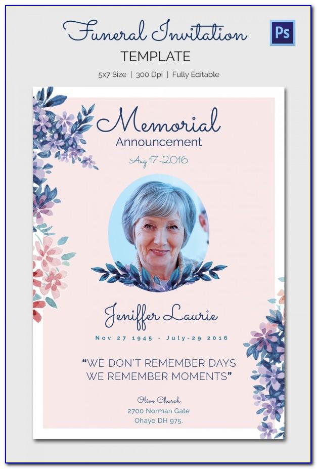 Memorial Flyer Template Free