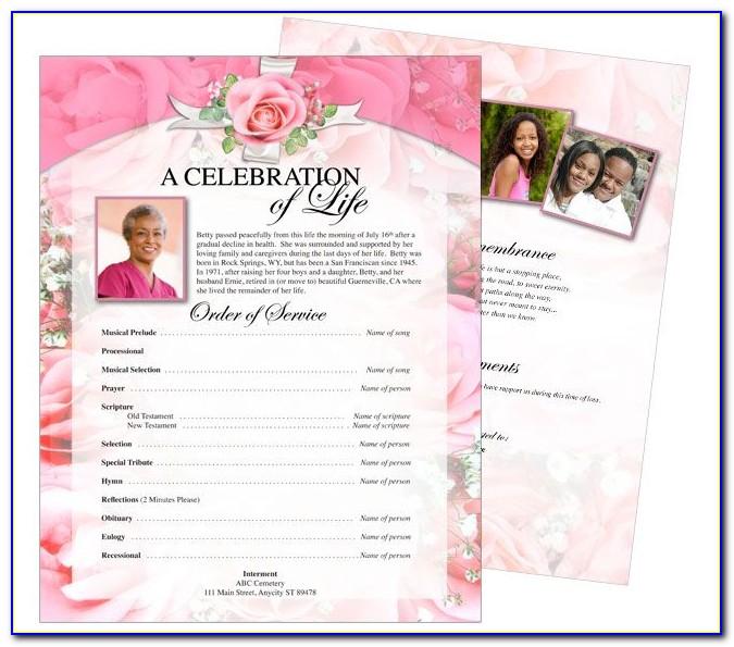 Memorial Pamphlets Free Templates