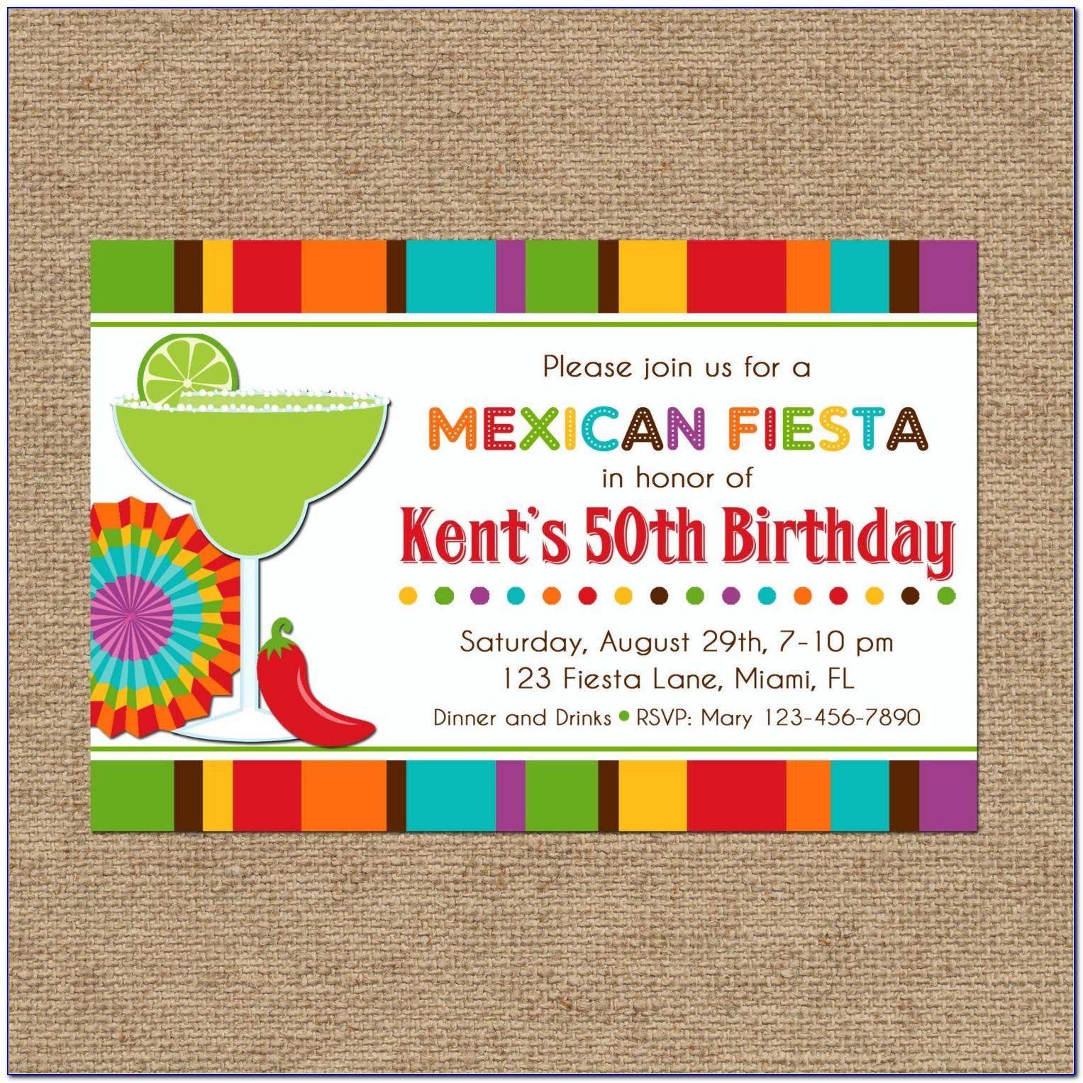 Mexican Fiesta Baby Shower Invitations Templates