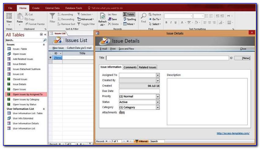 Microsoft Access 2007 Templates Free Download