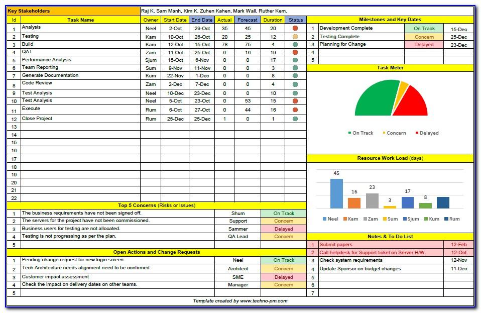 Microsoft Excel Project Template Download