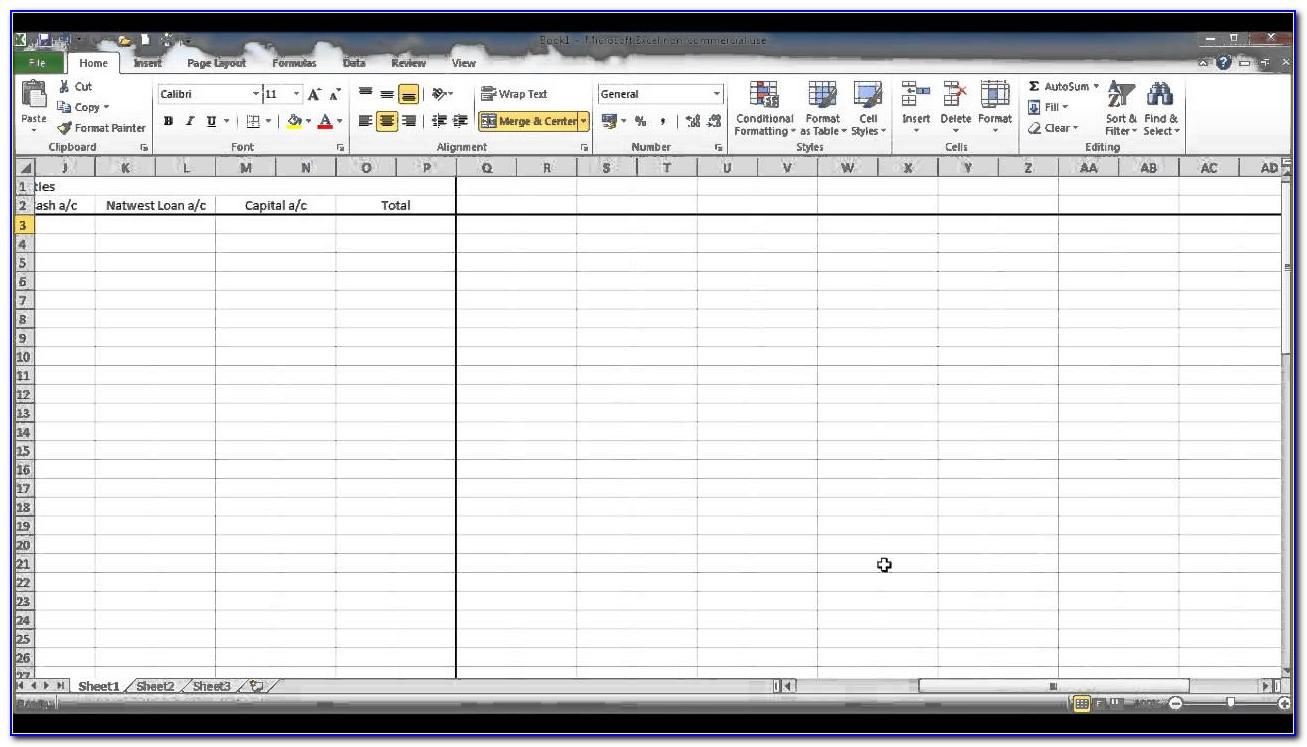 Microsoft Excel Template For Accounting