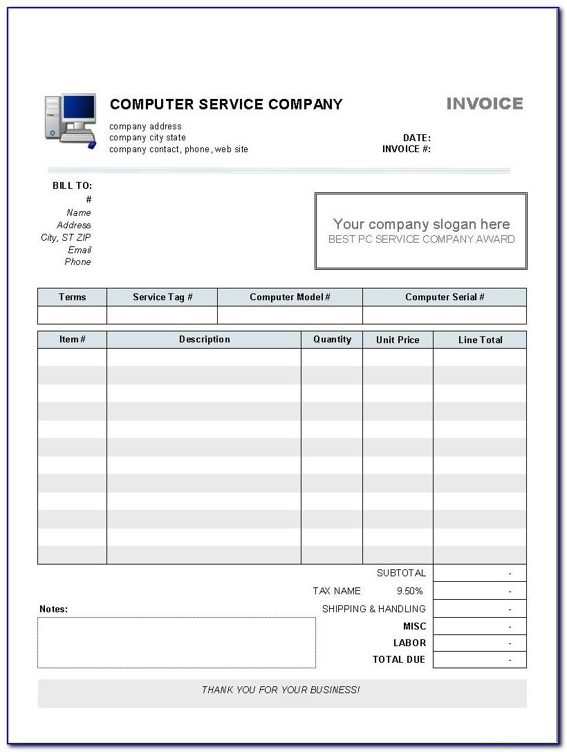 Microsoft Office Invoice Template Excel