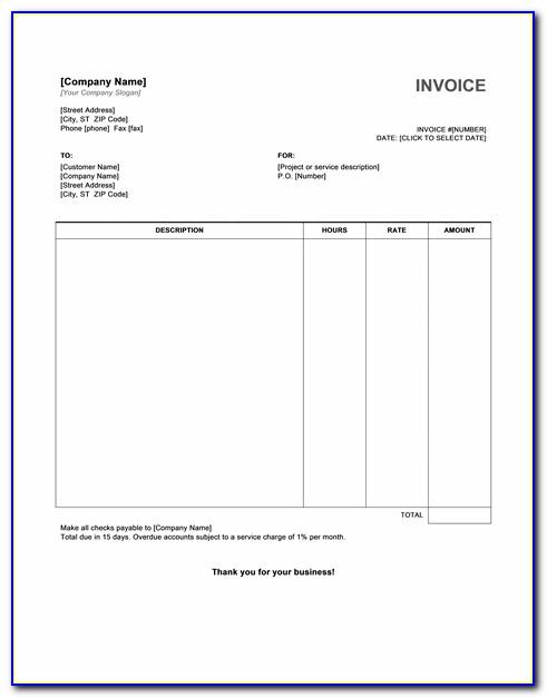 Microsoft Office Invoice Template For Mac